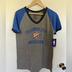 NWT NBA Women's OKC Thunder raglan short sleeve shirt